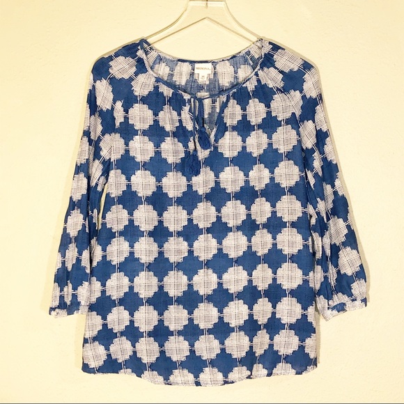 Merona | Blue/White Blouse XS - Picture 1 of 4
